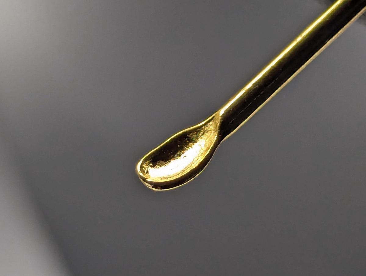 Gold Wire Wrapped Spoon Pendant w/ Matching 22" Chain & XL Large Screw Top Magic Powder Brass Jar