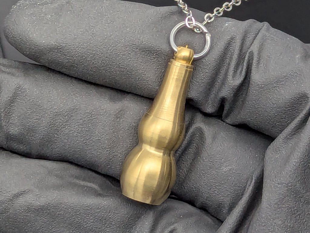 22" Stainless EDC Rave Screw Top Magic Ash Urn & Mini Spoon Necklace Combo