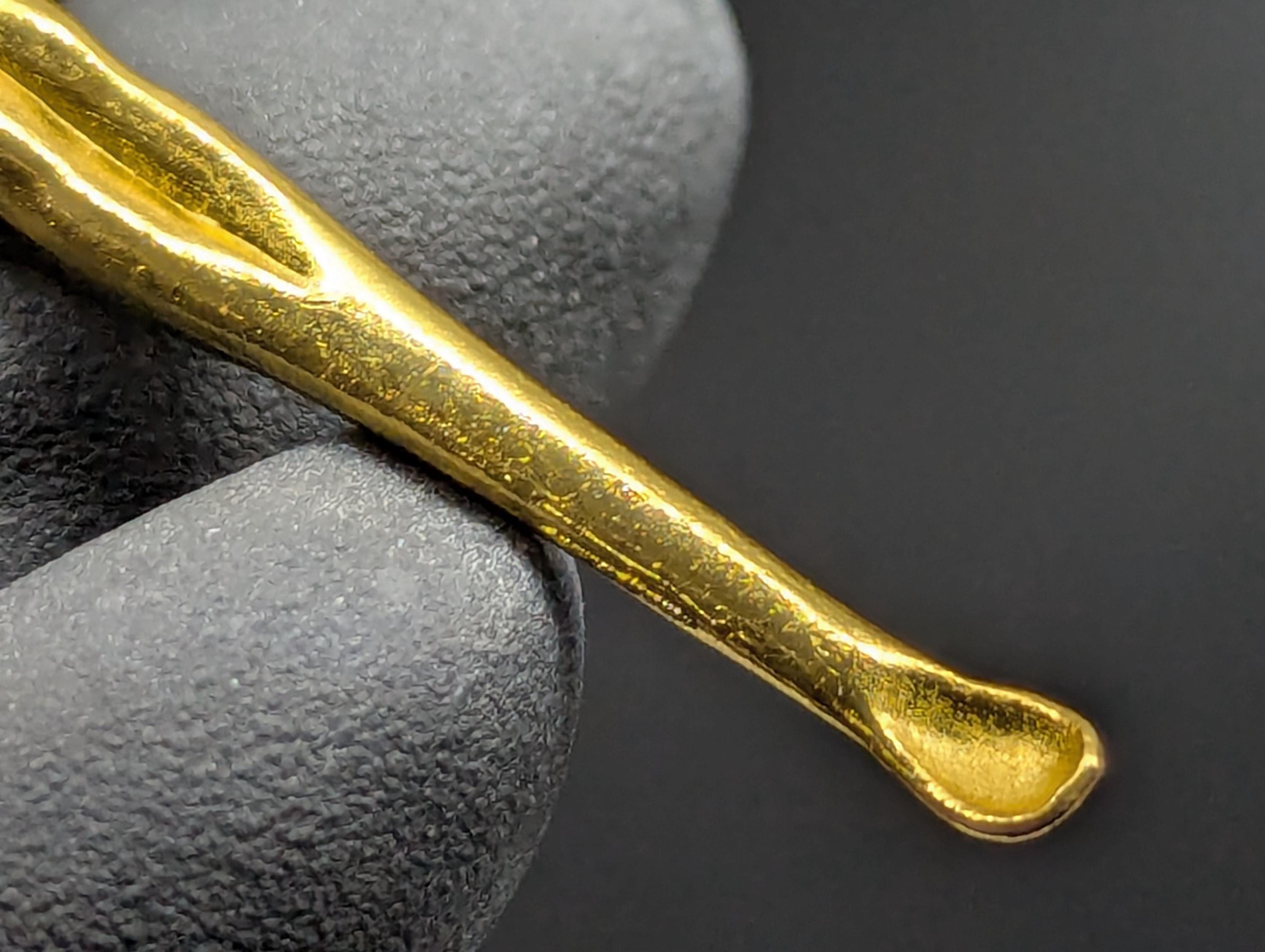 Gold Tone Retro Burlesque Risque Nudie Girl Spoon Keyring