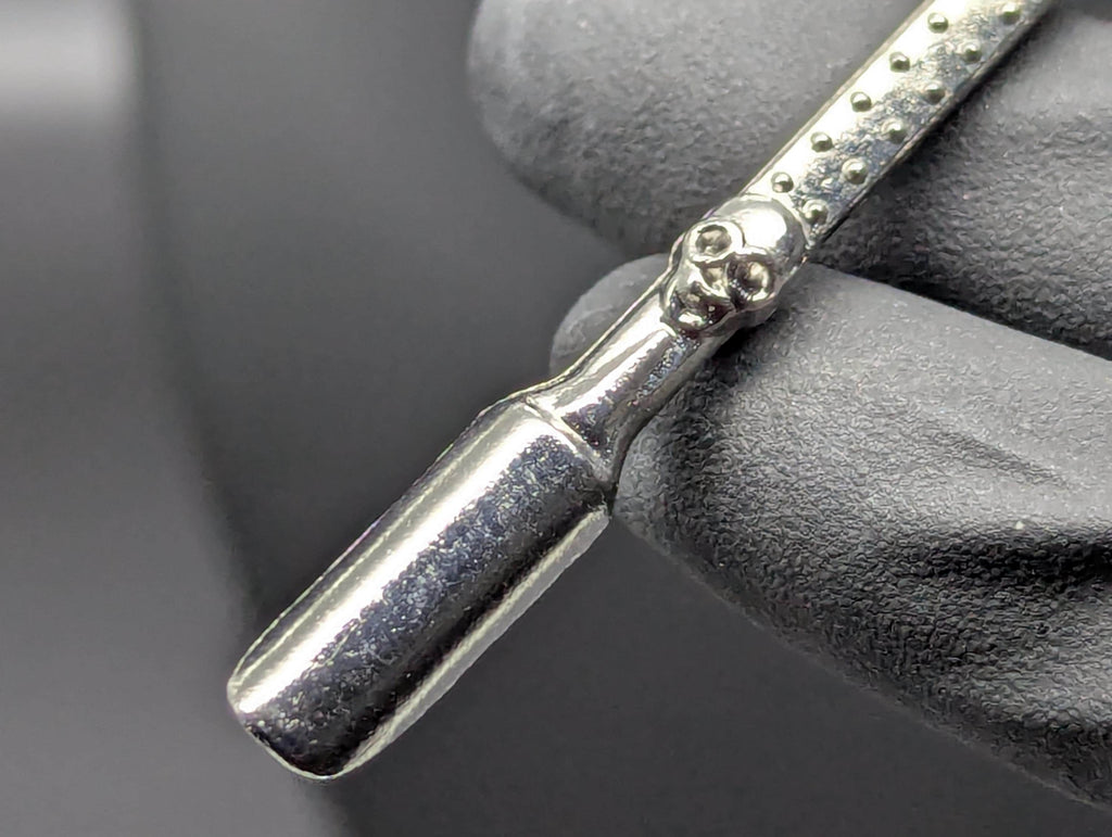Chromed Bling Skull Magic Spell Ash Ritual Spoon Keyring