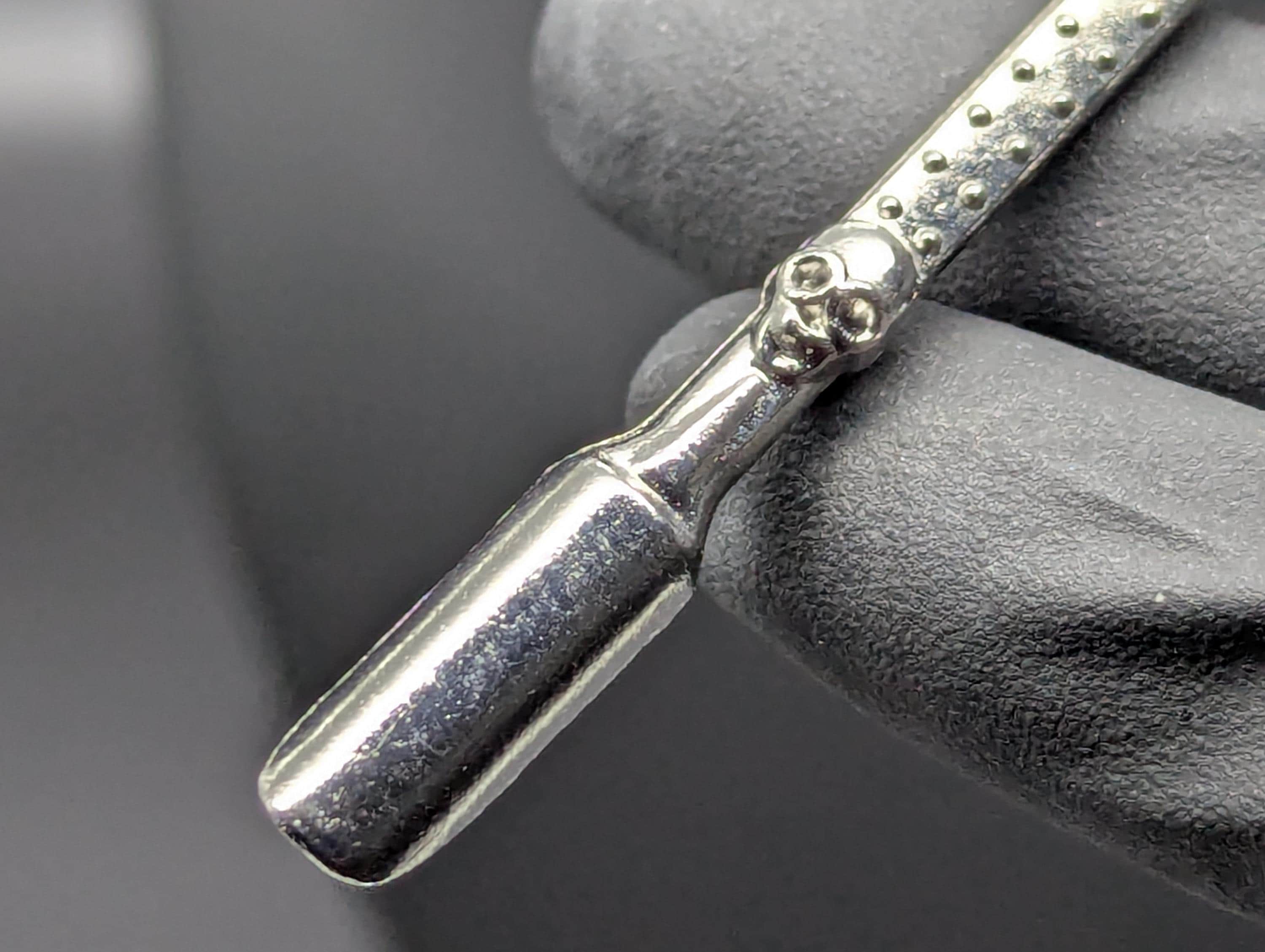 Chromed Bling Skull Magic Spell Ash Ritual Spoon Keyring