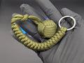 3 Oz Drab Green Paracord Monkey Fist Keyring