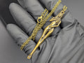 24" Antiqued Bronze Retro Burlesque Risque Nudie Girl Spoon w/ Steel Link EDC Necklace