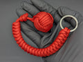 3 Oz Solid Red Paracord Monkey Fist Keyring
