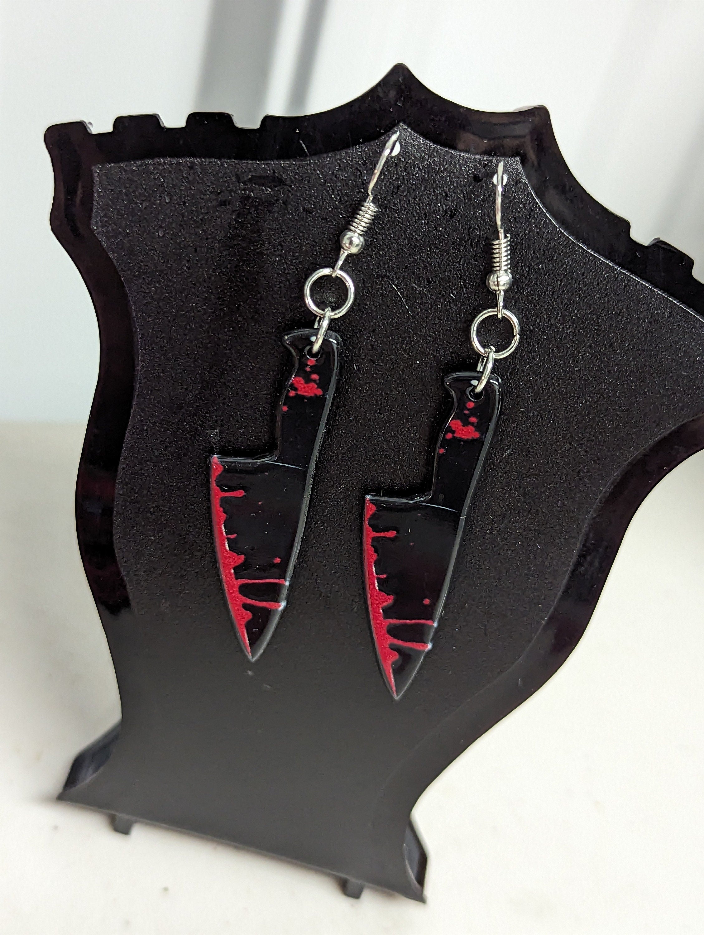 Bloody Butcher Style Halloween Dangling Earring Set
