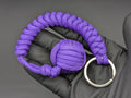 3 Oz Solid Purple Paracord Monkey Fist Keyring