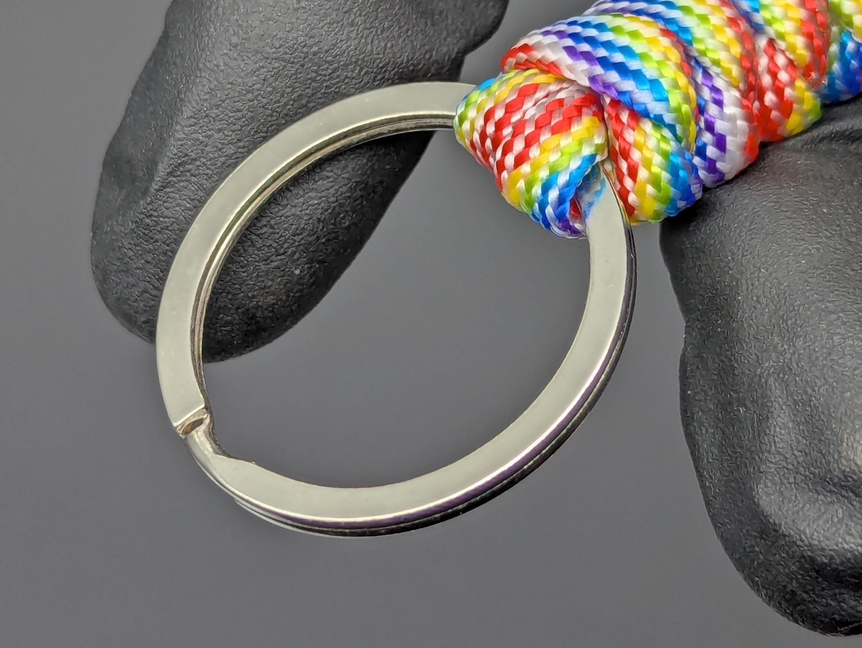 3 Oz Rainbow Paracord Monkey Fist Keyring