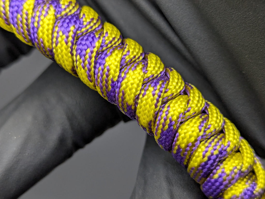 3 Oz Yellow & Purple Paracord Monkey Fist Keyring