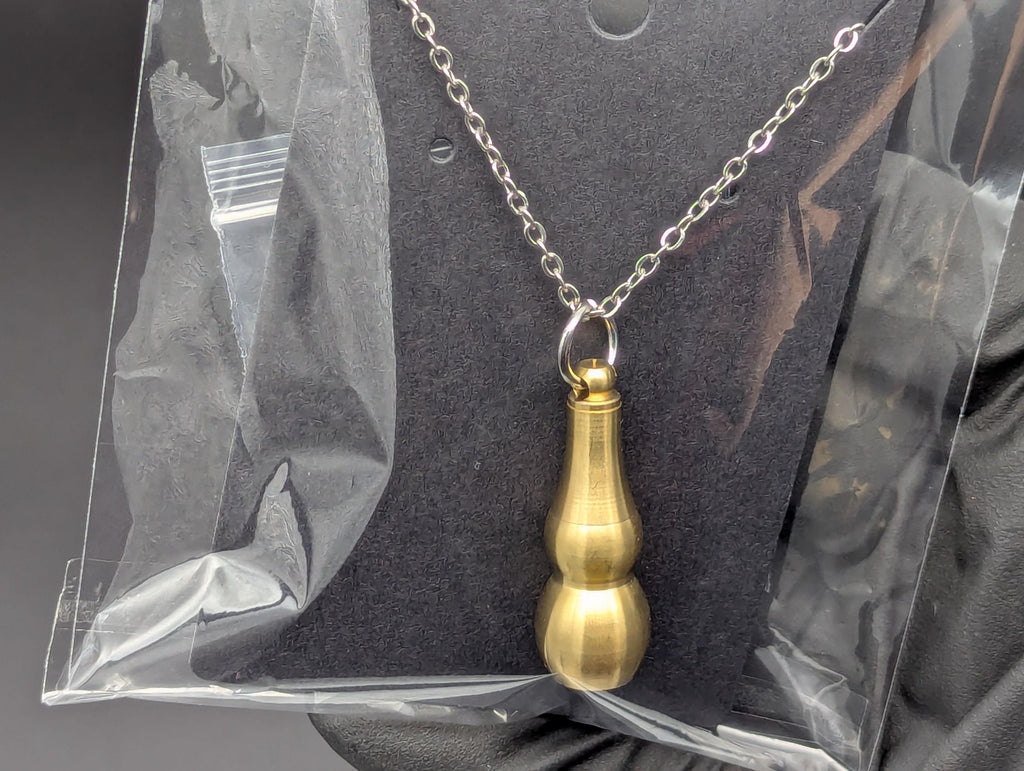 22" Stainless EDC Rave Screw Top Magic Ash Urn & Mini Spoon Necklace Combo