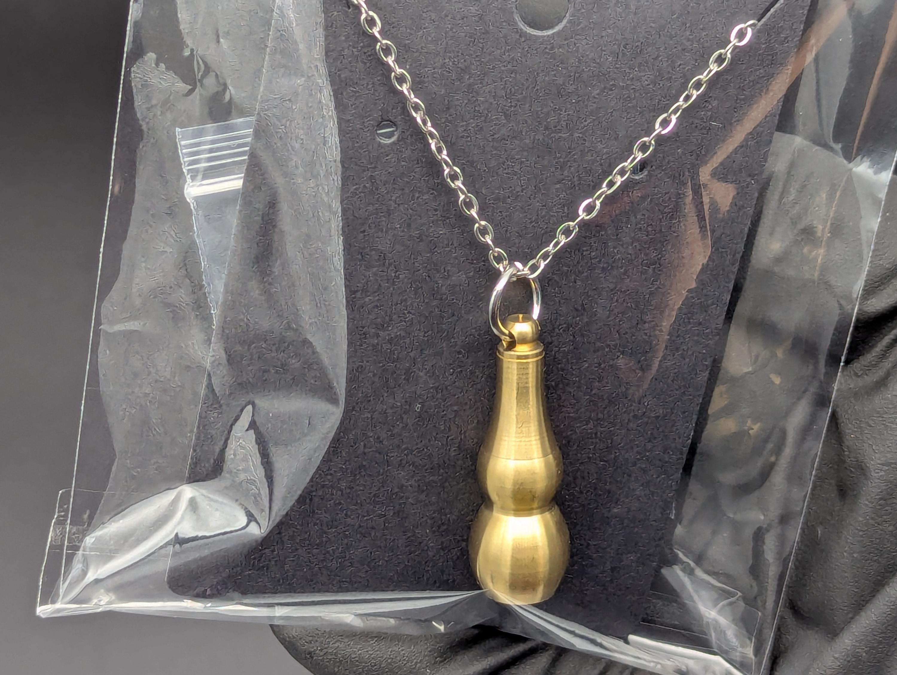 22" Stainless EDC Rave Screw Top Magic Ash Urn & Mini Spoon Necklace Combo