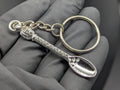 Silver Bling Mini Magic Powder Spoon Keyring