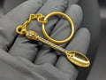 Gold Bling Mini Magic Powder Spoon Keyring