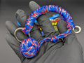 3 Oz Red White & Blue Paracord Monkey Fist Keyring