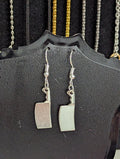 Cleaver Style Silver Finish Dangling Earring Set