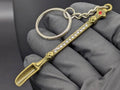 Antiqued Brass Bling Skull Magic Spell Ash Ritual Spoon Keyring