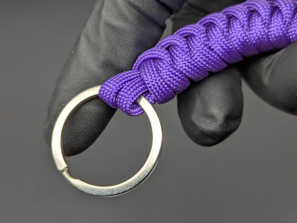 3 Oz Solid Purple Paracord Monkey Fist Keyring