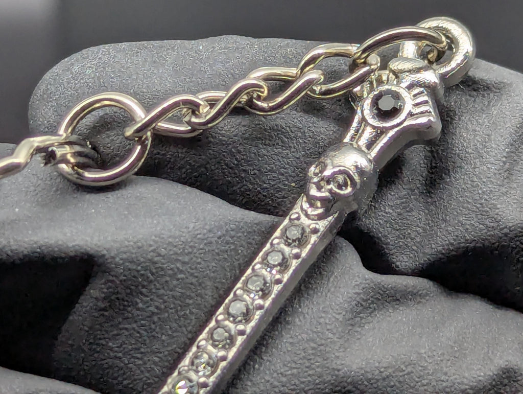Chromed Bling Skull Magic Spell Ash Ritual Spoon Keyring