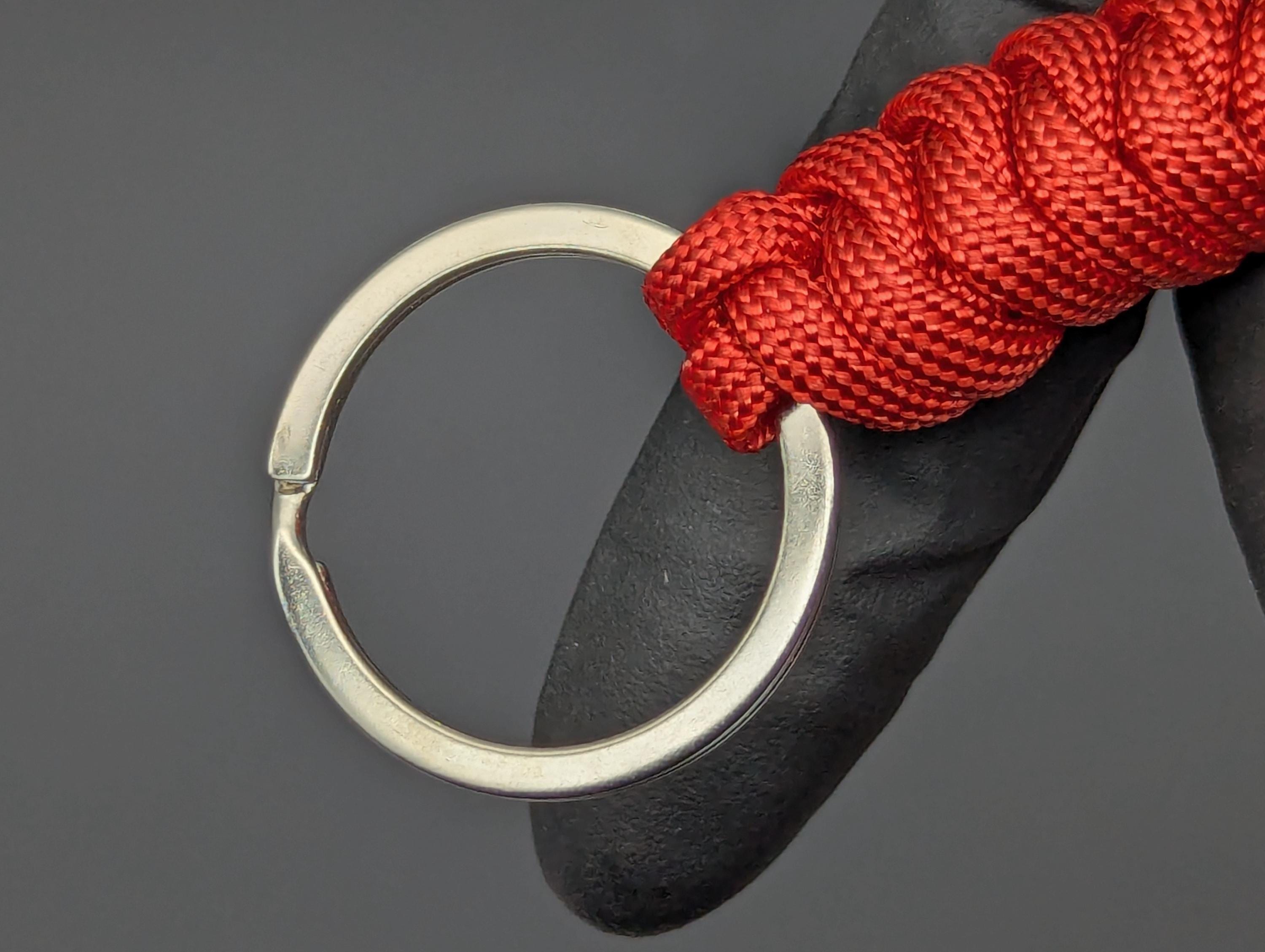 3 Oz Solid Red Paracord Monkey Fist Keyring
