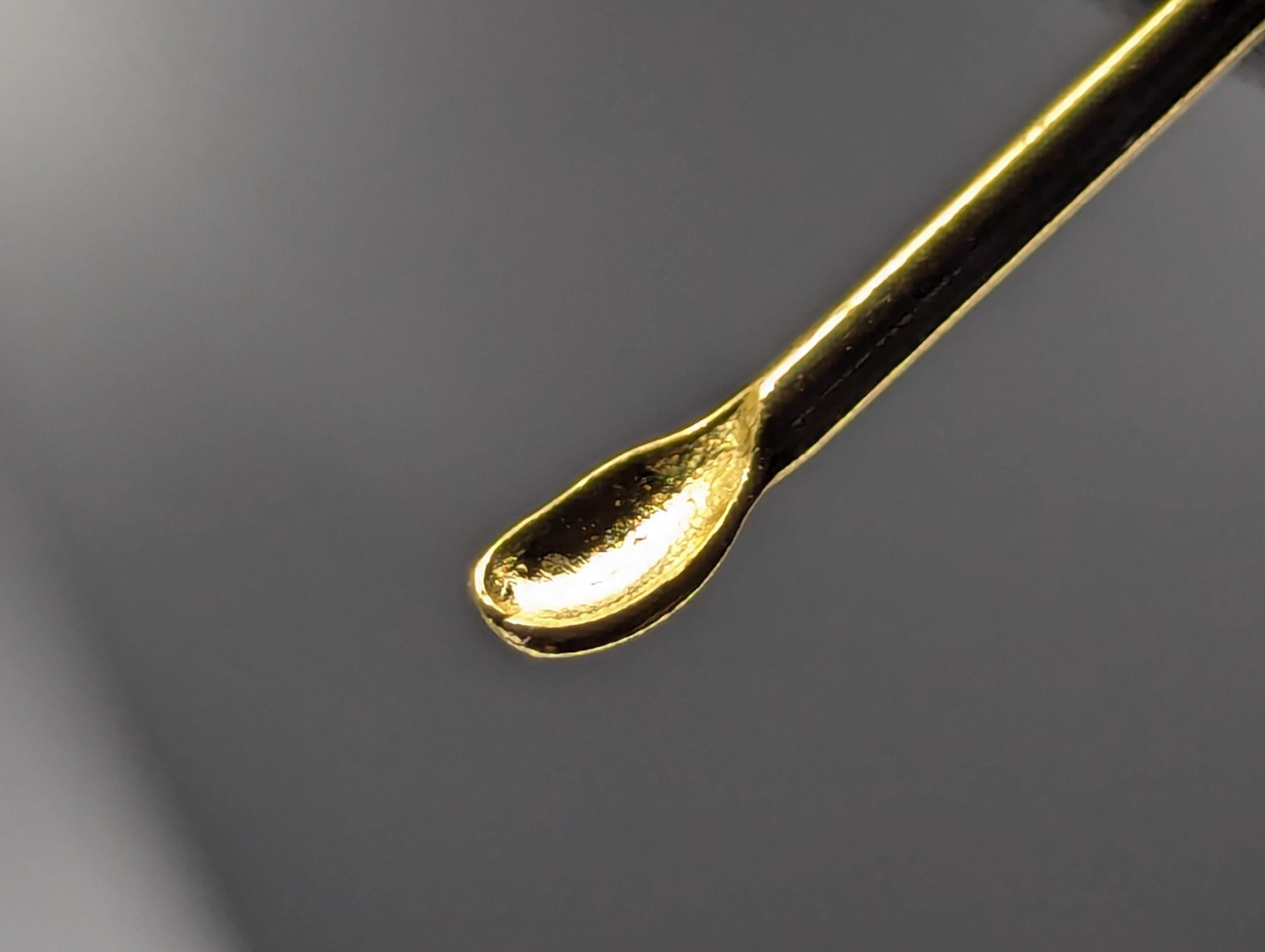 Gold Wire Wrapped Spoon Pendant w/ Matching 22" Chain & XL Large Screw Top Magic Powder Brass Jar