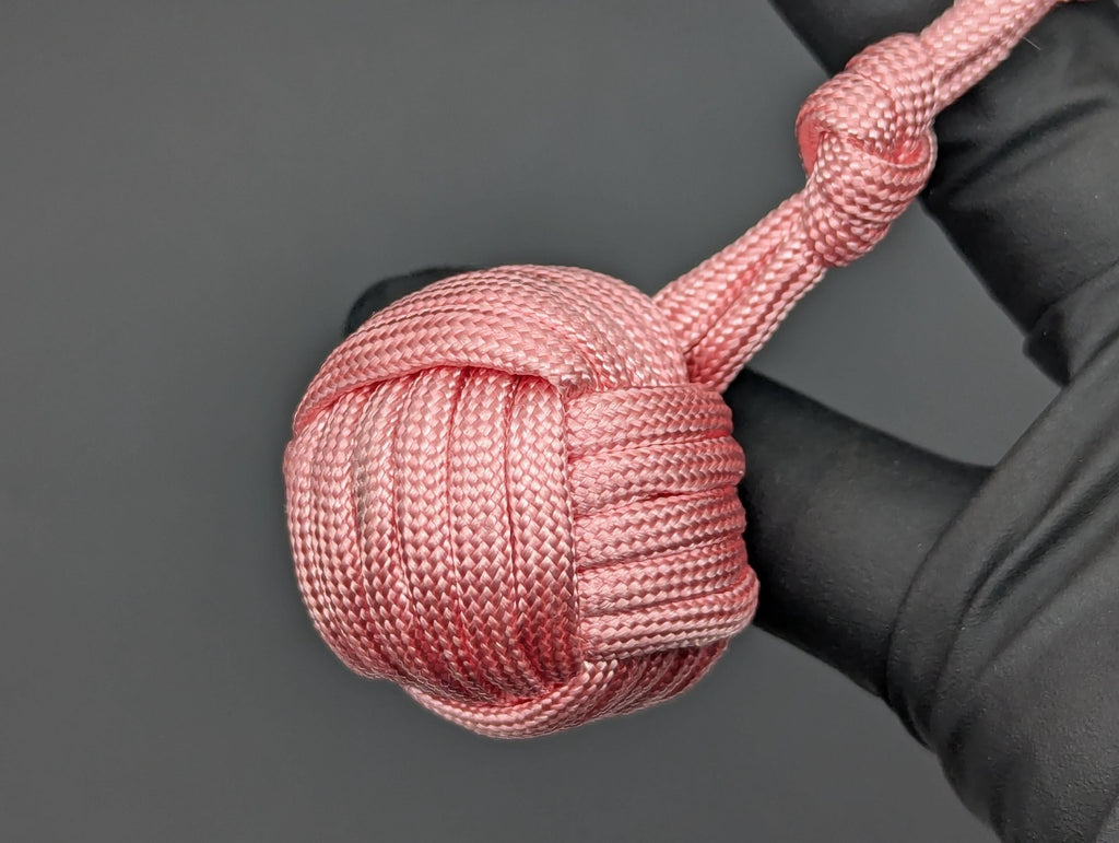 3 Oz Pink Paracord Monkey Fist Keyring