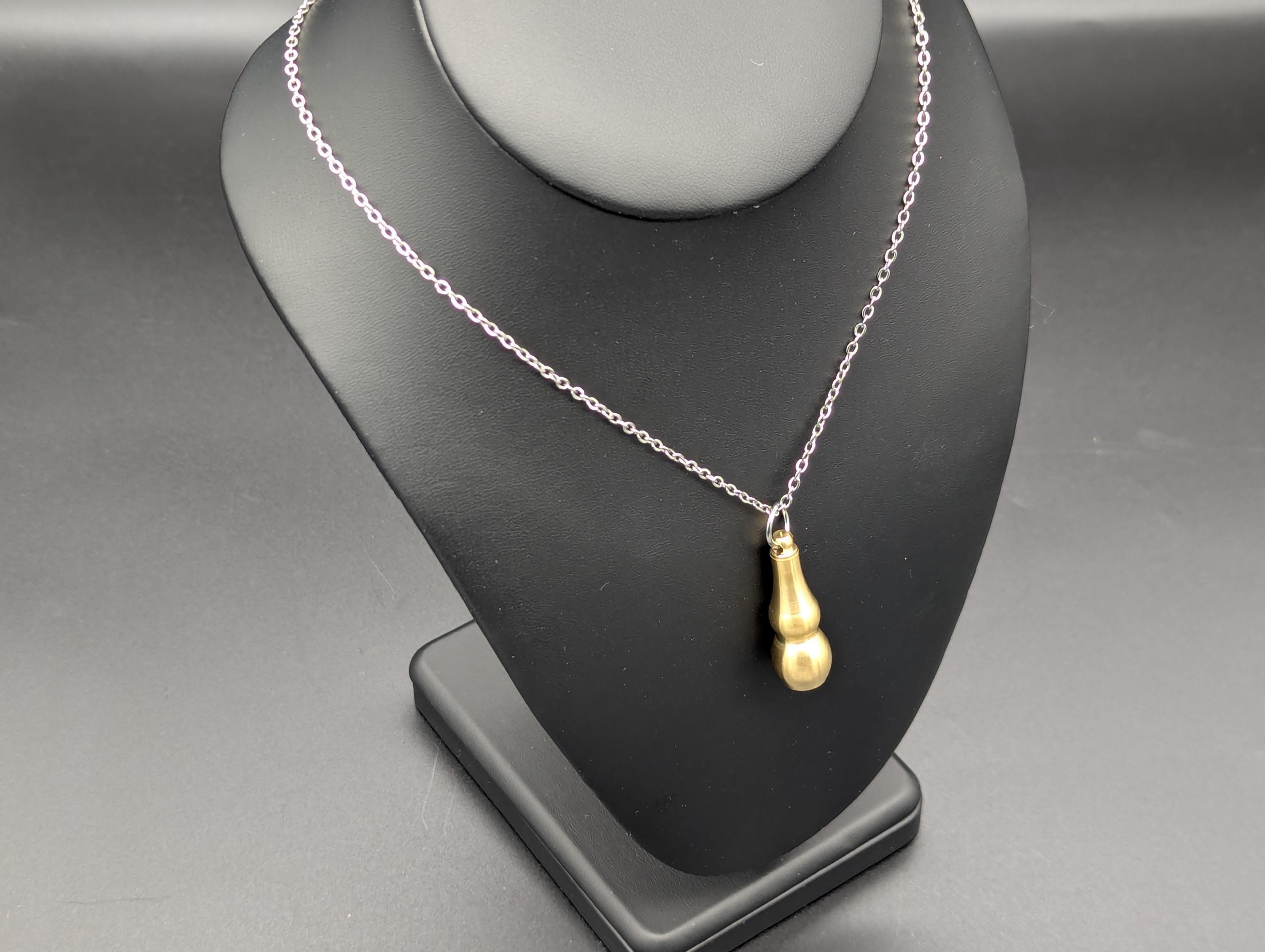 22" Stainless EDC Rave Screw Top Magic Ash Urn & Mini Spoon Necklace Combo