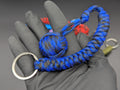 3 Oz Blue & Black Paracord Monkey Fist Keyring