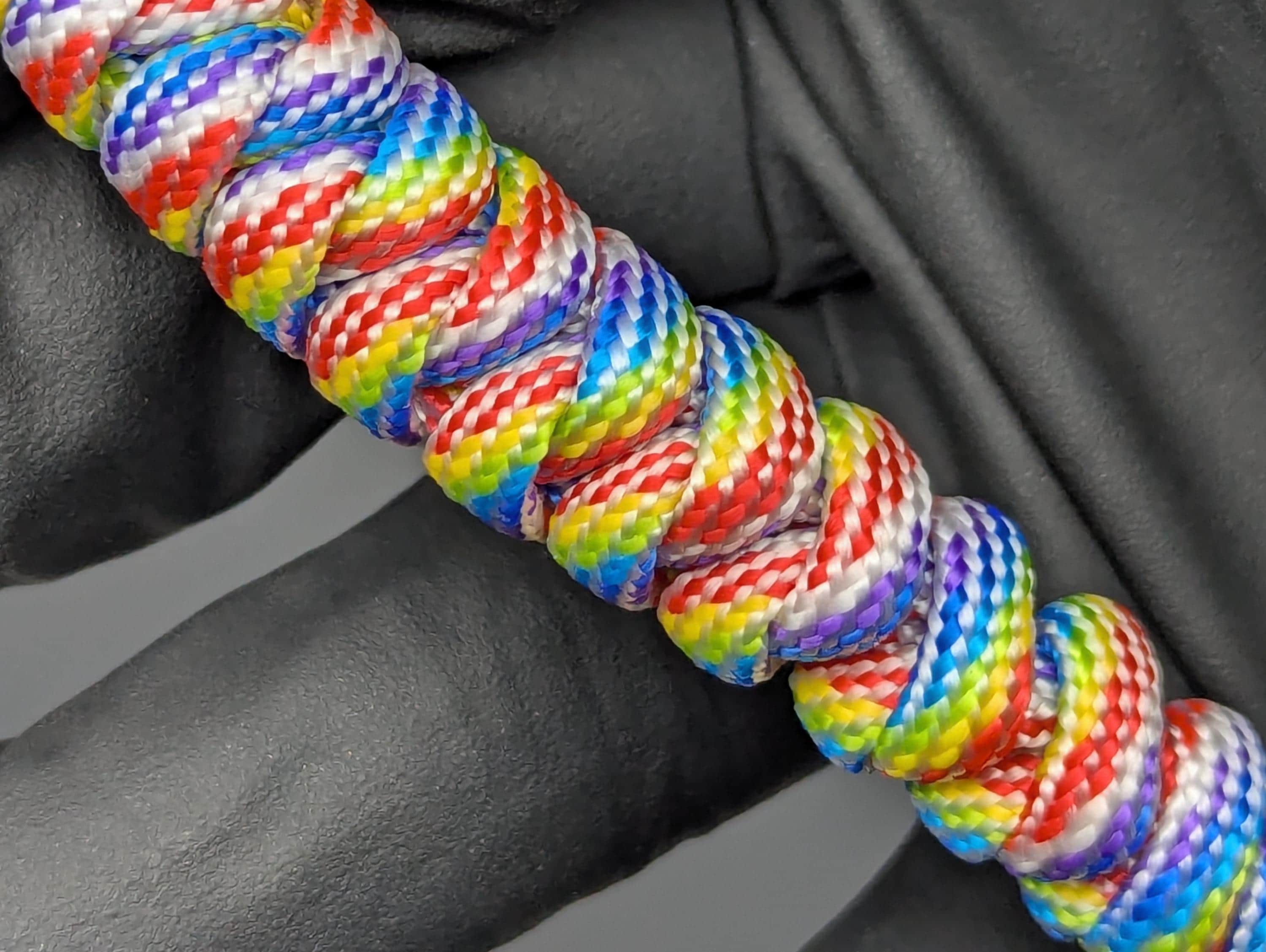 3 Oz Rainbow Paracord Monkey Fist Keyring