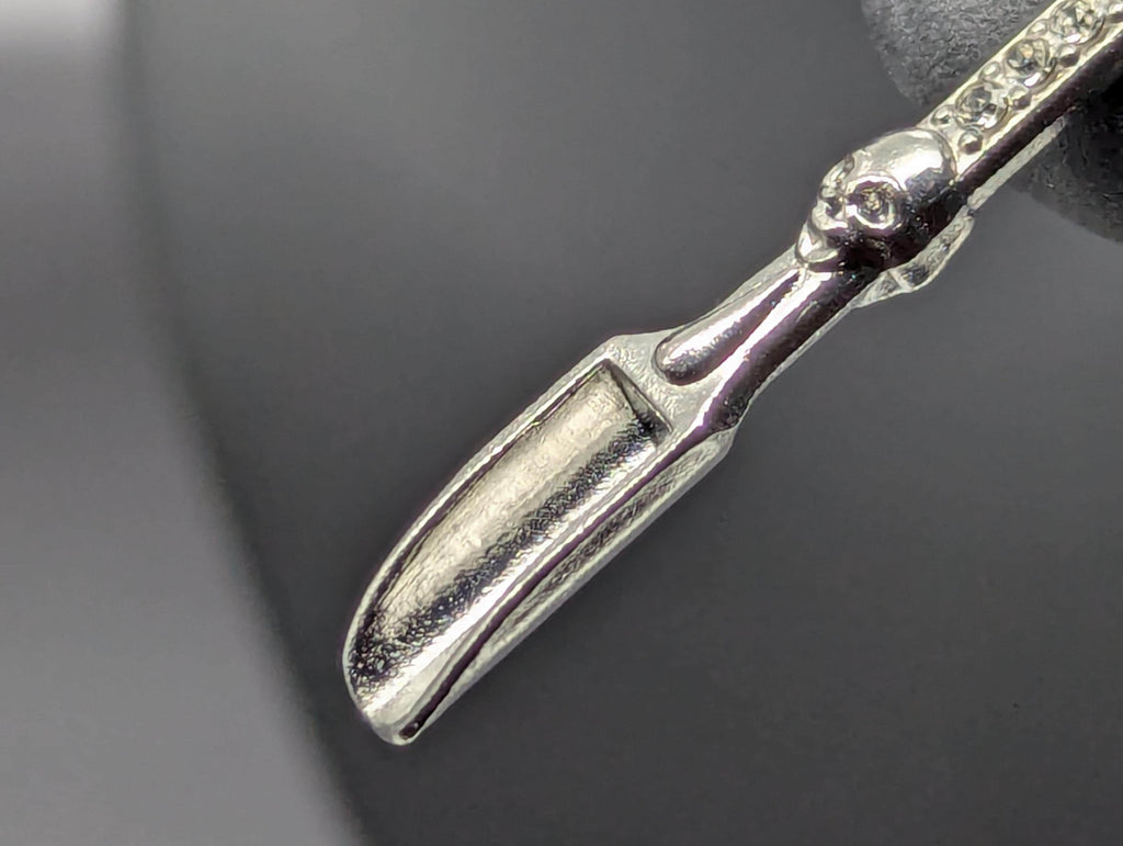 Chromed Bling Skull Magic Spell Ash Ritual Spoon Keyring