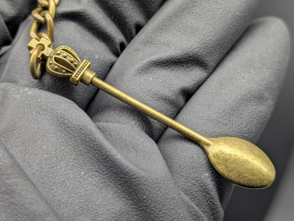 Antiqued Bronze Style Mini Spoon Keyring