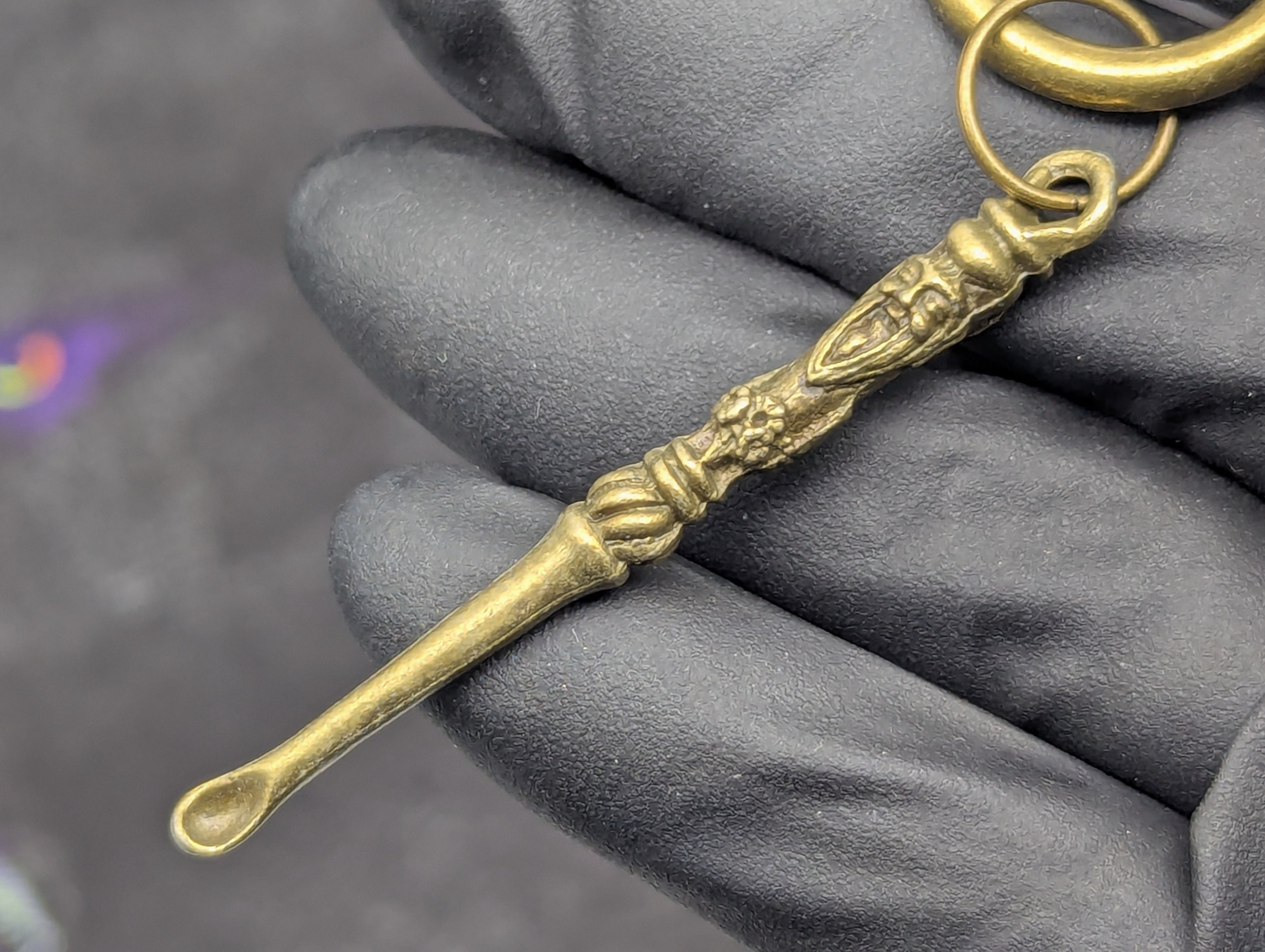 Magic Powder FUMAN CHU Ornate Mini Spoon & Screw Top Jar EDC Rave Keyring