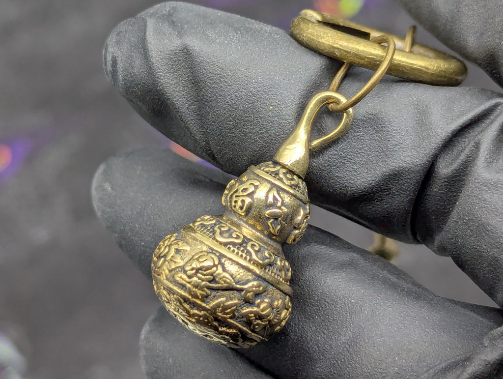 Magic Powder Victorian Spoon & Round Screw Top Jar EDC Rave Keyring