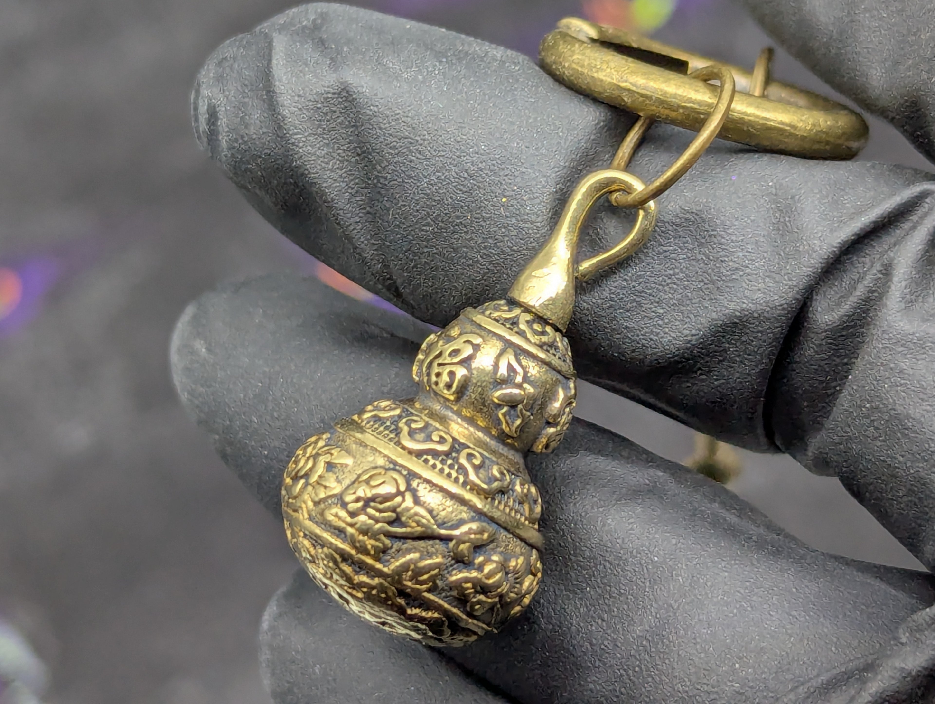 Magic Powder Victorian Spoon & Round Screw Top Jar EDC Rave Keyring